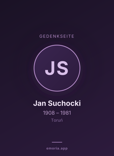 Gedenkportrait von Jan Suchocki