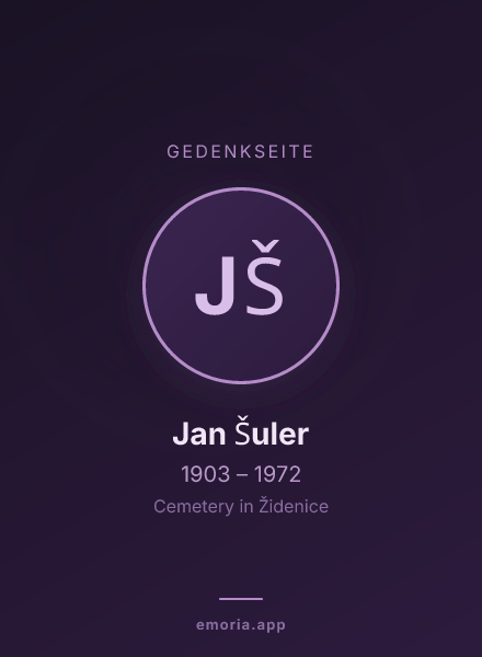 Gedenkportrait von Jan Šuler
