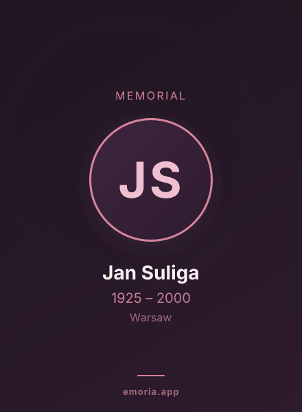 Memorial portrait of Jan Suliga