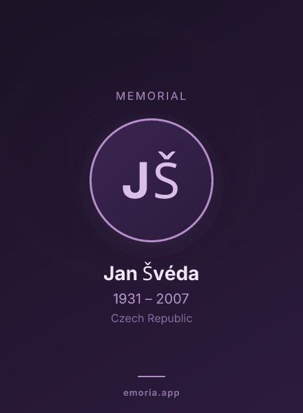 Memorial portrait of Jan Švéda