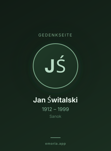 Gedenkportrait von Jan Świtalski