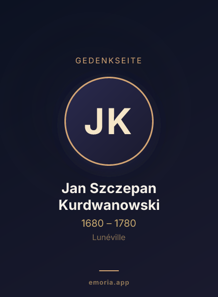 Gedenkportrait von Jan Szczepan Kurdwanowski