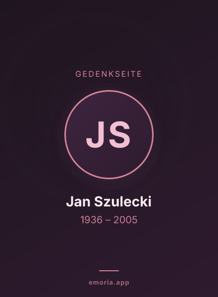 Gedenkportrait von Jan Szulecki