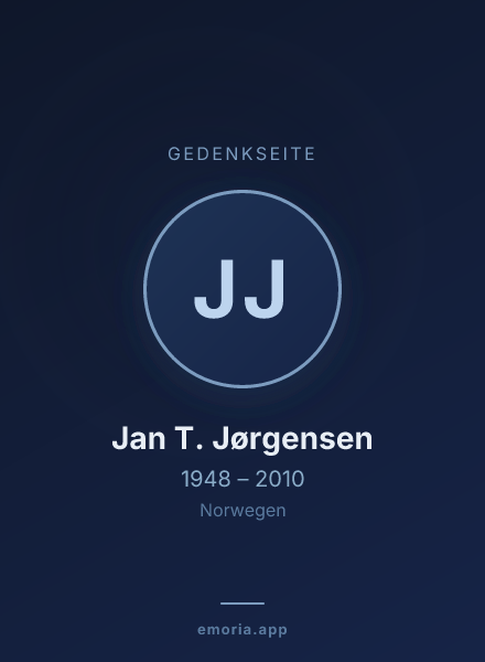 Gedenkportrait von Jan T. Jørgensen