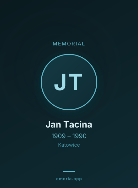 Memorial portrait of Jan Tacina