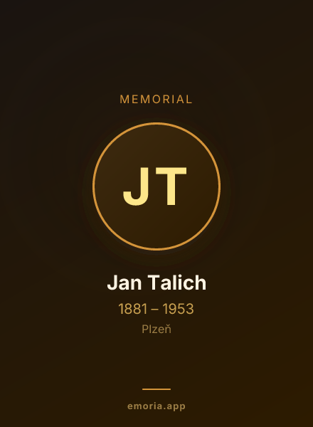 Memorial portrait of Jan Talich