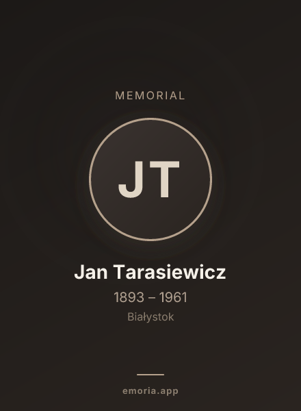 Memorial portrait of Jan Tarasiewicz