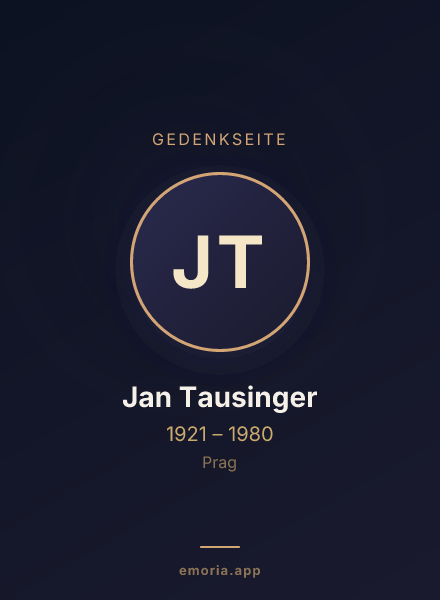 Gedenkportrait von Jan Tausinger