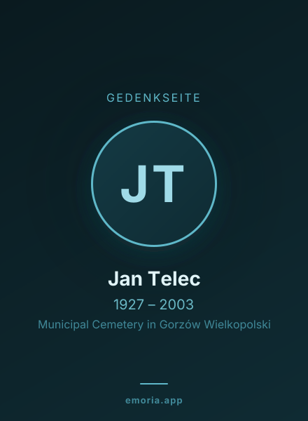 Gedenkportrait von Jan Telec