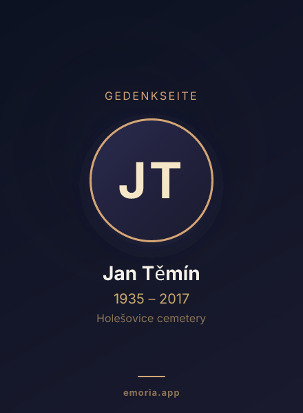 Gedenkportrait von Jan Těmín