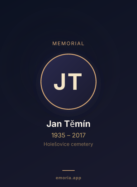 Memorial portrait of Jan Těmín