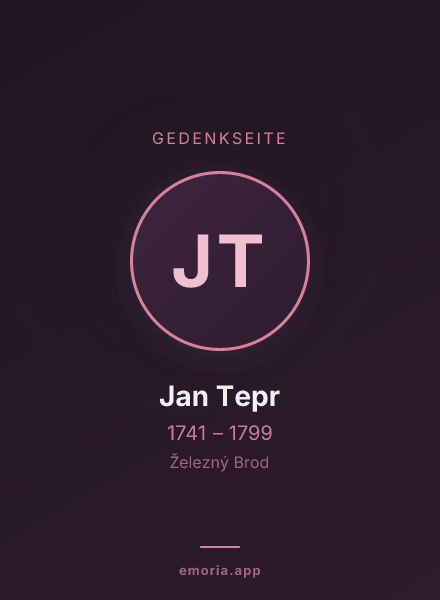 Gedenkportrait von Jan Tepr