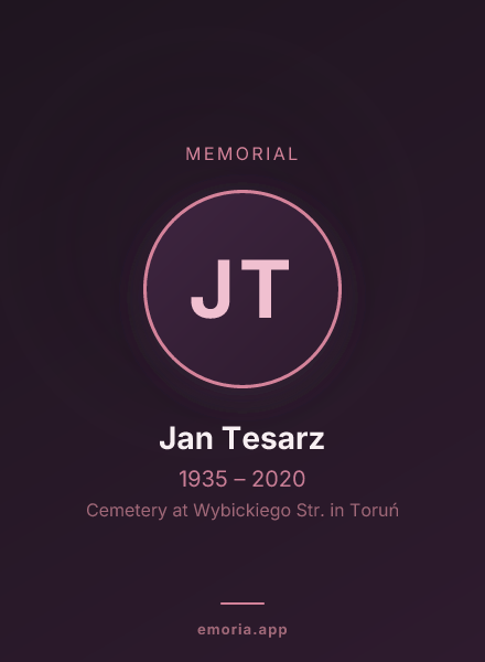 Memorial portrait of Jan Tesarz