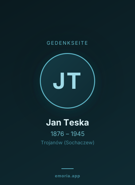 Gedenkportrait von Jan Teska
