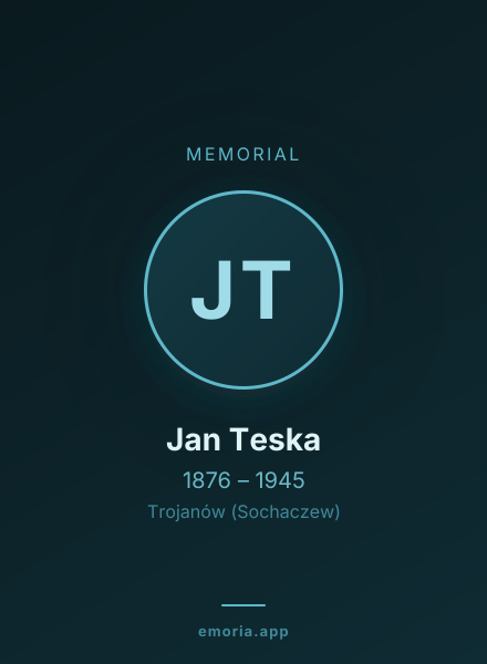 Memorial portrait of Jan Teska