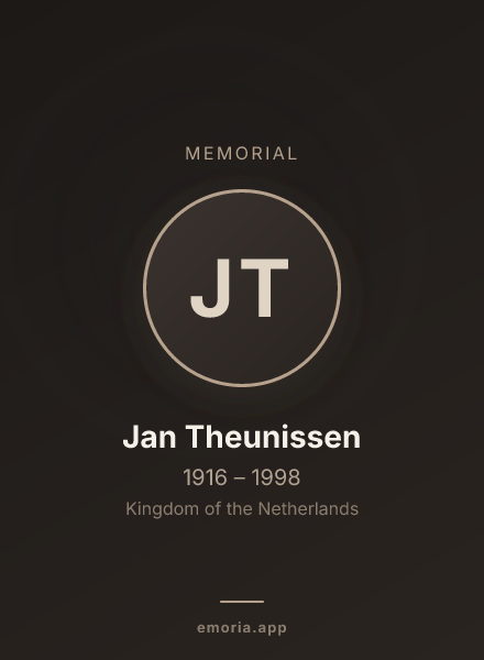 Memorial portrait of Jan Theunissen