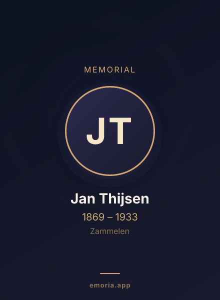 Memorial portrait of Jan Thijsen