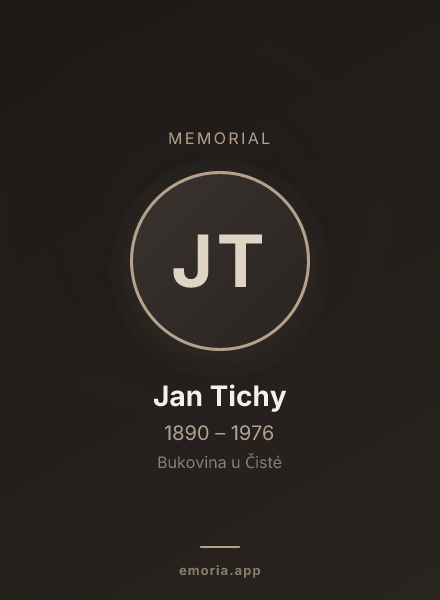 Memorial portrait of Jan Tichy