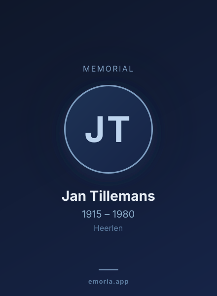 Memorial portrait of Jan Tillemans
