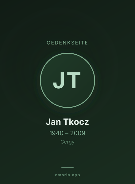 Gedenkportrait von Jan Tkocz