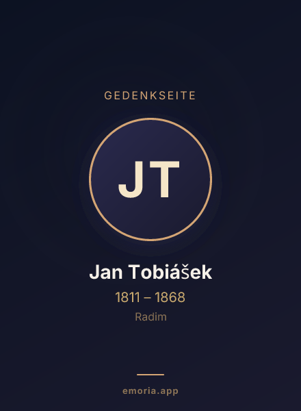 Gedenkportrait von Jan Tobiášek