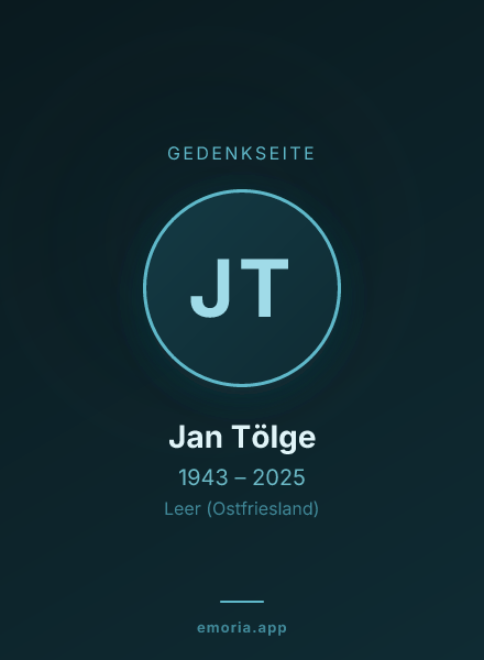 Gedenkportrait von Jan Tölge