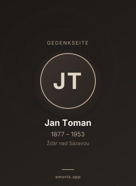 Gedenkportrait von Jan Toman