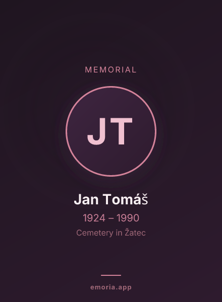 Memorial portrait of Jan Tomáš