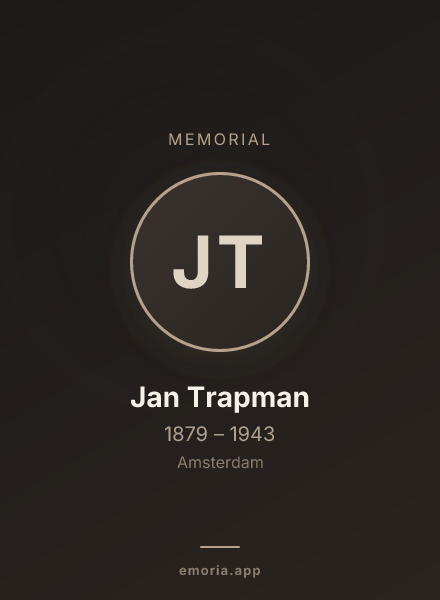 Memorial portrait of Jan Trapman