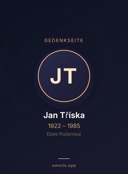 Gedenkportrait von Jan Tříska