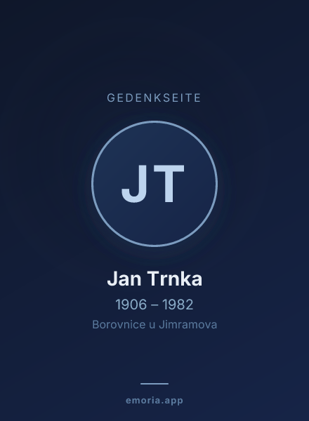 Gedenkportrait von Jan Trnka