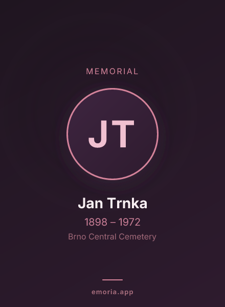Memorial portrait of Jan Trnka