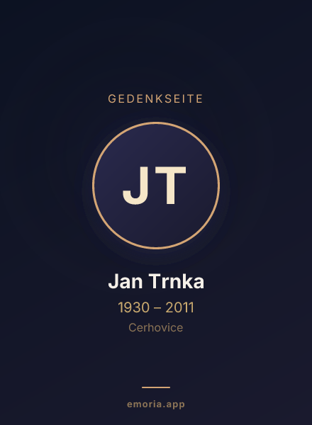 Gedenkportrait von Jan Trnka