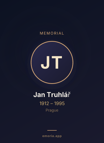Memorial portrait of Jan Truhlář