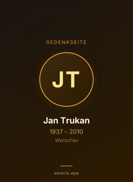 Gedenkportrait von Jan Trukan