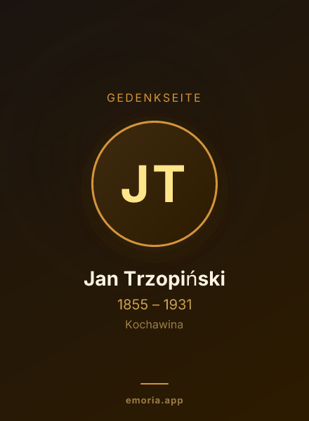Gedenkportrait von Jan Trzopiński