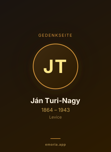Gedenkportrait von Ján Turi-Nagy