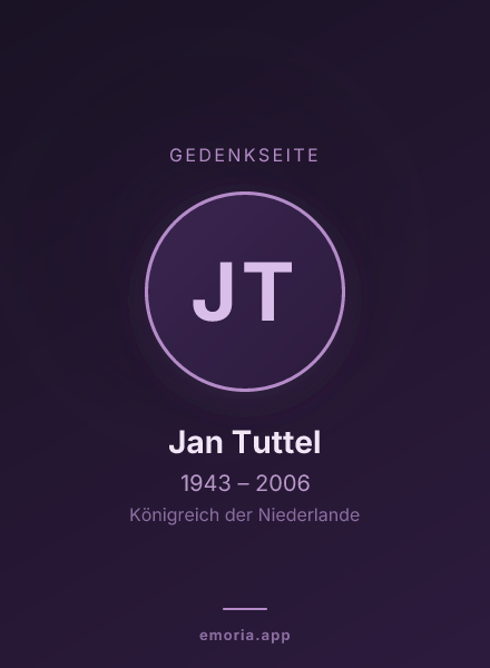 Gedenkportrait von Jan Tuttel