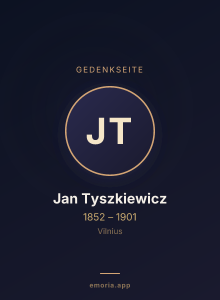Gedenkportrait von Jan Tyszkiewicz