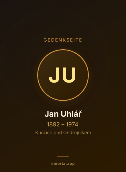 Gedenkportrait von Jan Uhlář