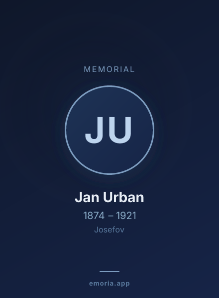 Memorial portrait of Jan Urban