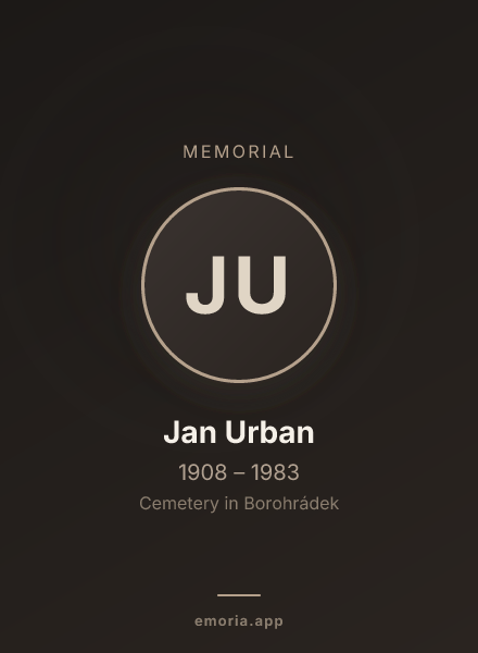 Memorial portrait of Jan Urban