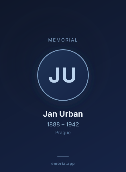 Memorial portrait of Jan Urban