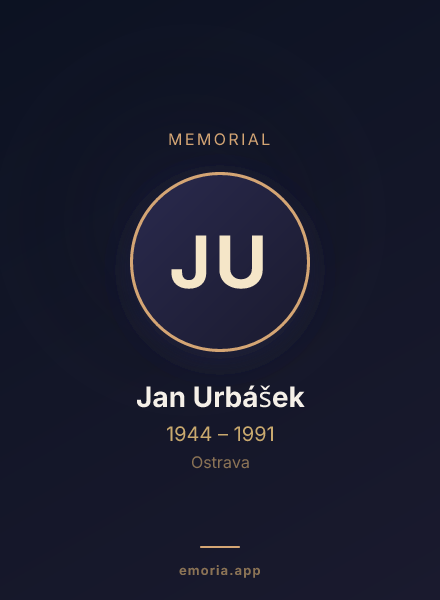 Memorial portrait of Jan Urbášek