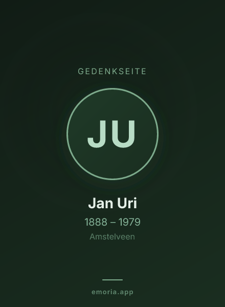 Gedenkportrait von Jan Uri