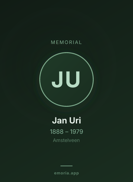 Memorial portrait of Jan Uri