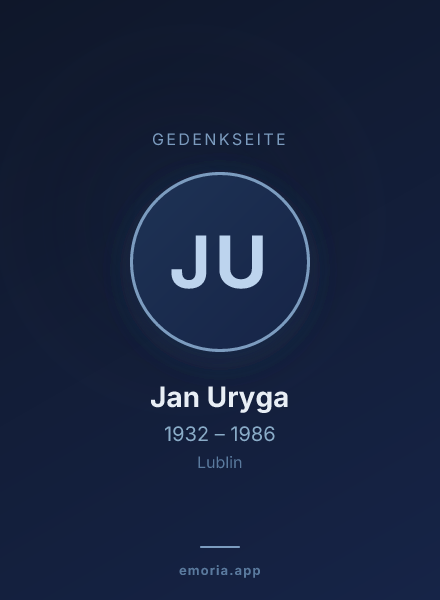 Gedenkportrait von Jan Uryga
