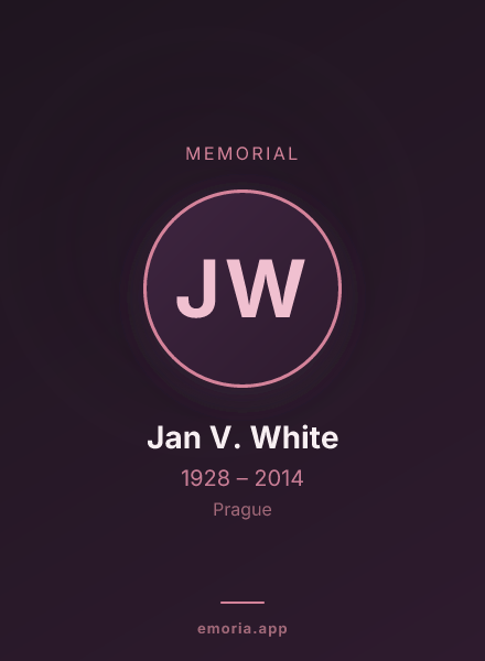 Memorial portrait of Jan V. White