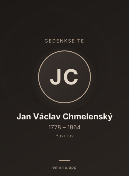 Gedenkportrait von Jan Václav Chmelenský