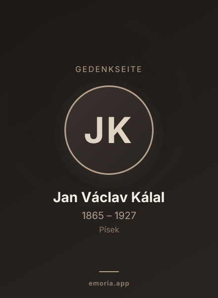 Gedenkportrait von Jan Václav Kálal